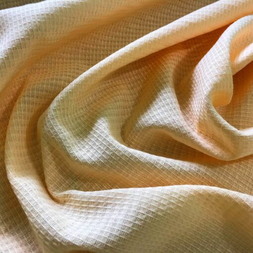 Ткань для вафельных полотенец персикового цвета 150 см фото