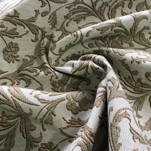 Рогожка полотенце Вензель коричневого цвета фото 2