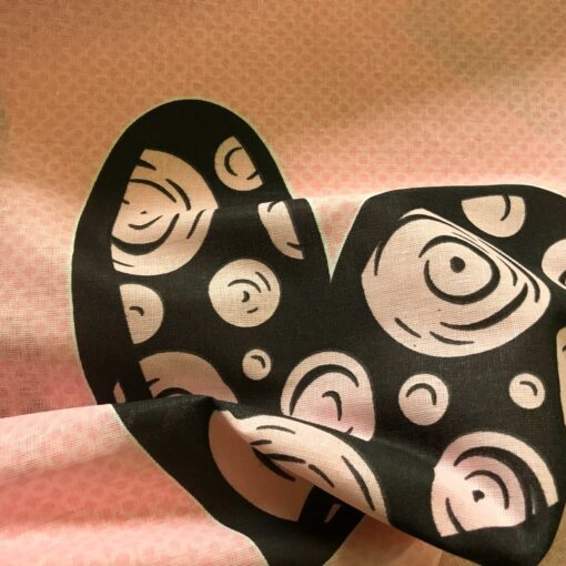 Постельное белье Сердцеедка, сердечки розовые и серые фото 4