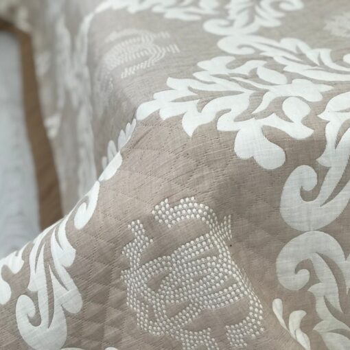 Покрывало Династия на бежевом, жаккард, двухстороннее фото 4