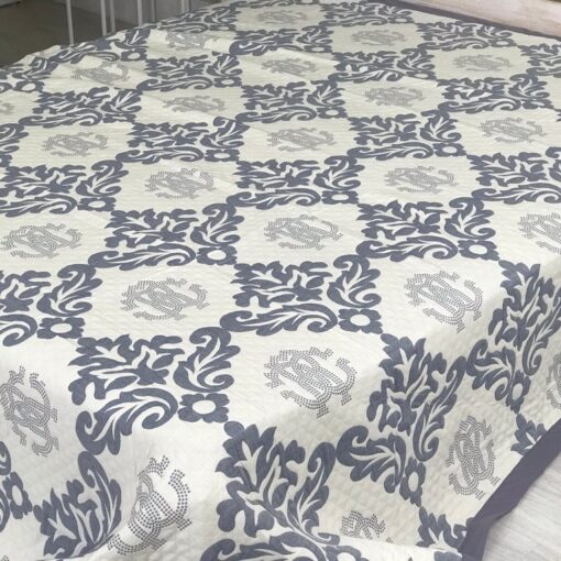 Покрывало Династия на сером, жаккард, двухстороннее фото 5