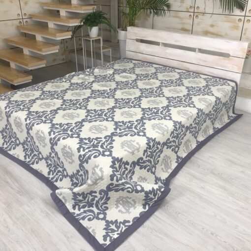 Покрывало Династия на сером, жаккард, двухстороннее фото 4