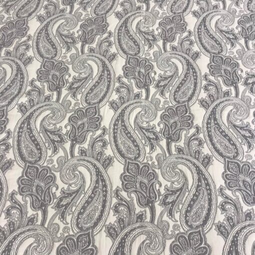 Покрывало Орнамент Пейсли серый, жаккард, двухстороннее фото 7