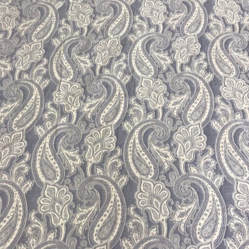 Покрывало Орнамент Пейсли графит, жаккард, двухстороннее фото 3