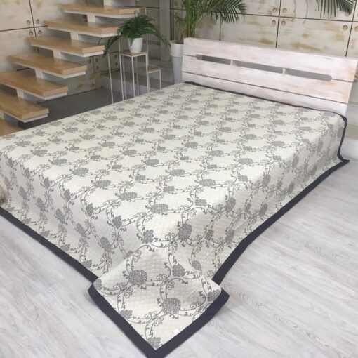 Покрывало Весенний Неаполь цвет графит, жаккард, двухстороннее фото 4