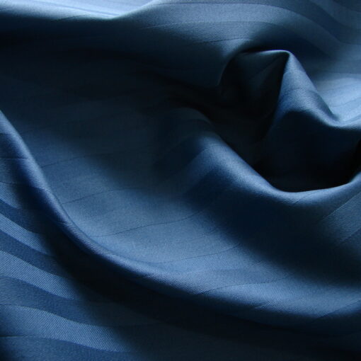 Постельное белье страйп сатин тёмно синего цвета фото 3