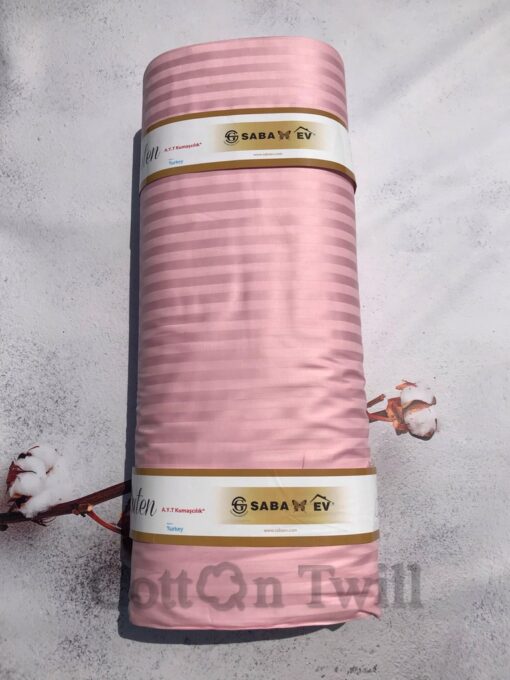 Страйп сатин оптом турецкий розовый 240 см фото