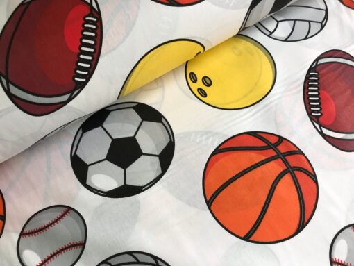 Ткань Ранфорс спортивные мячи, спорт, футбол, баскетбол 240 см фото