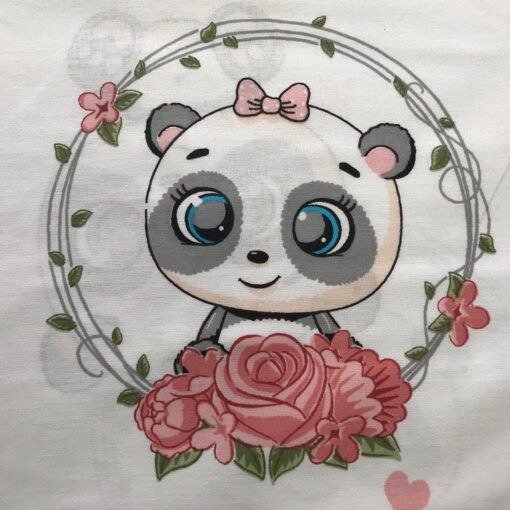 Ткань Ранфорс медведь панда девочка и мальчик 240 см фото 3