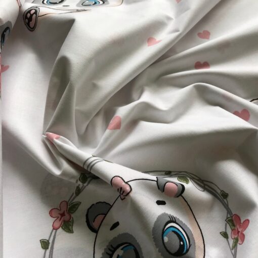 Ткань Ранфорс медведь панда девочка и мальчик 240 см фото 5