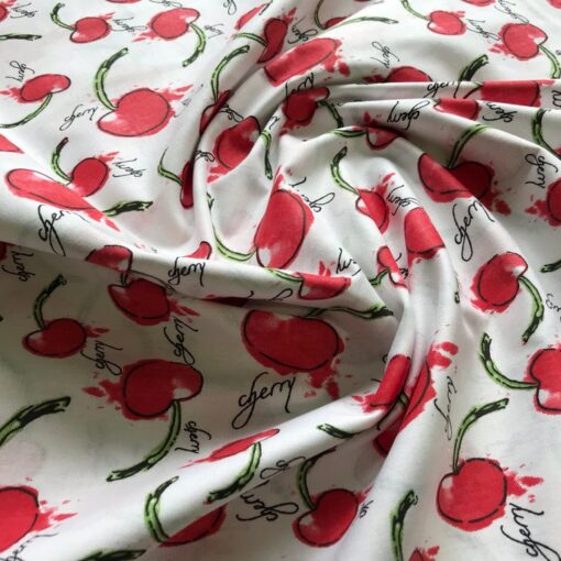 Ткань Ранфорс вишня 240 см фото 3