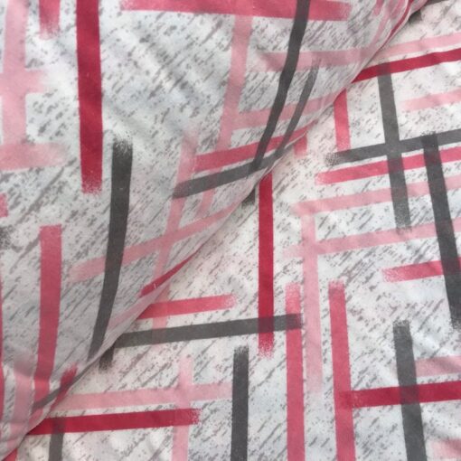 Фланель Полоски розовые оптом