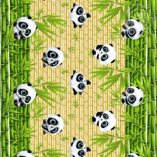 Вафельне полотно з пандами Такеші 150 см фото