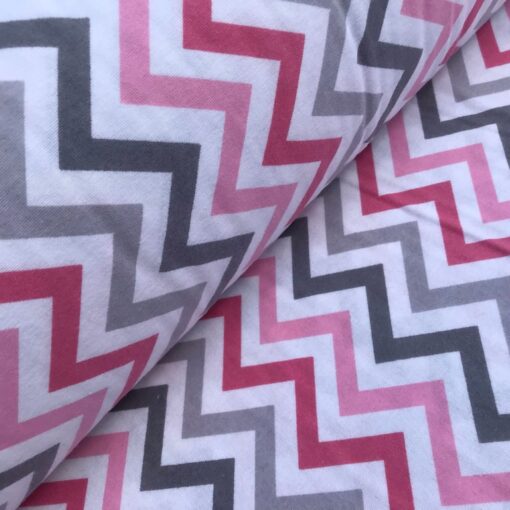 Фланель однотонна Зиг-заг рожевий оптом
