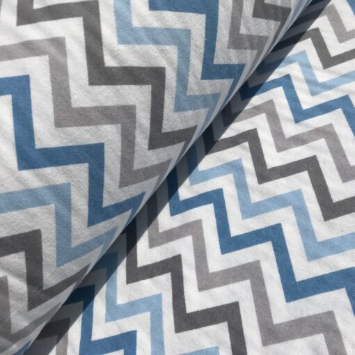 Фланель однотонна Зиг-заг синій оптом