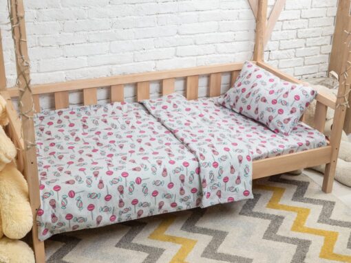 Постельное белье фланель Лолли поп кроватка 40х60 см фото