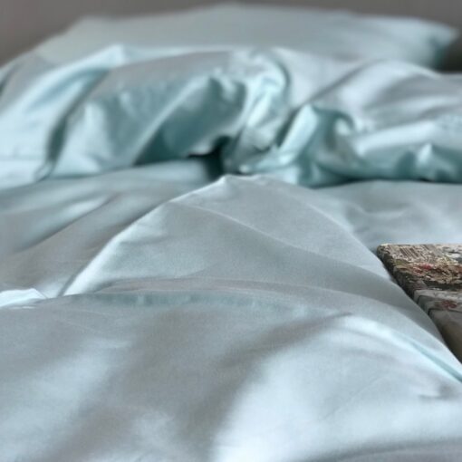 Постельное белье из сатина цвет ментол фото 3