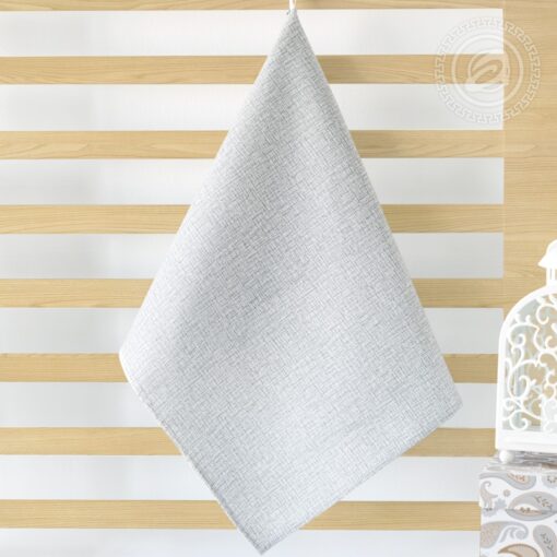 Рогожка полотенце Лён серый фото
