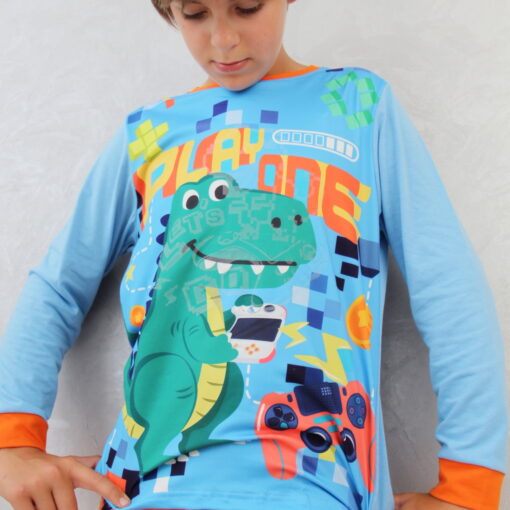 Alternative view of Пижама с Динозавриком на мальчика | светится в темноте