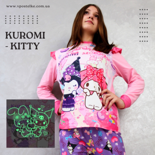 Пижама для девочки с Китти Куроми | светится фото