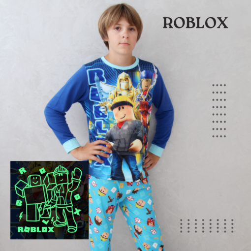 Детская пижама для мальчиков Роблокс ROBLOX | светится фото