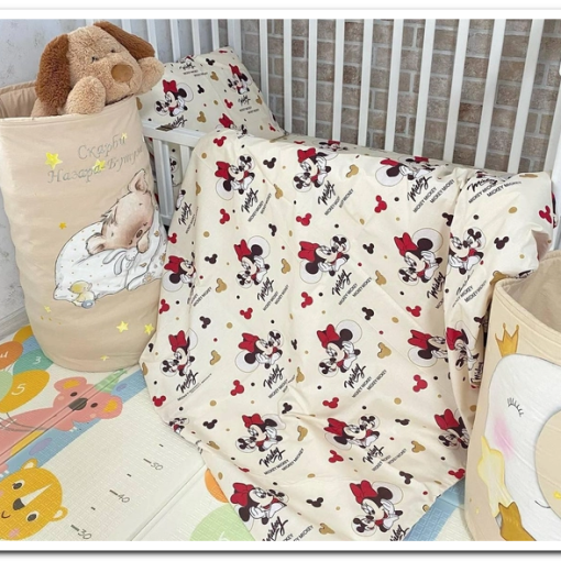Постельное белье Микки и Минни маус кроватка 40х60 см фото