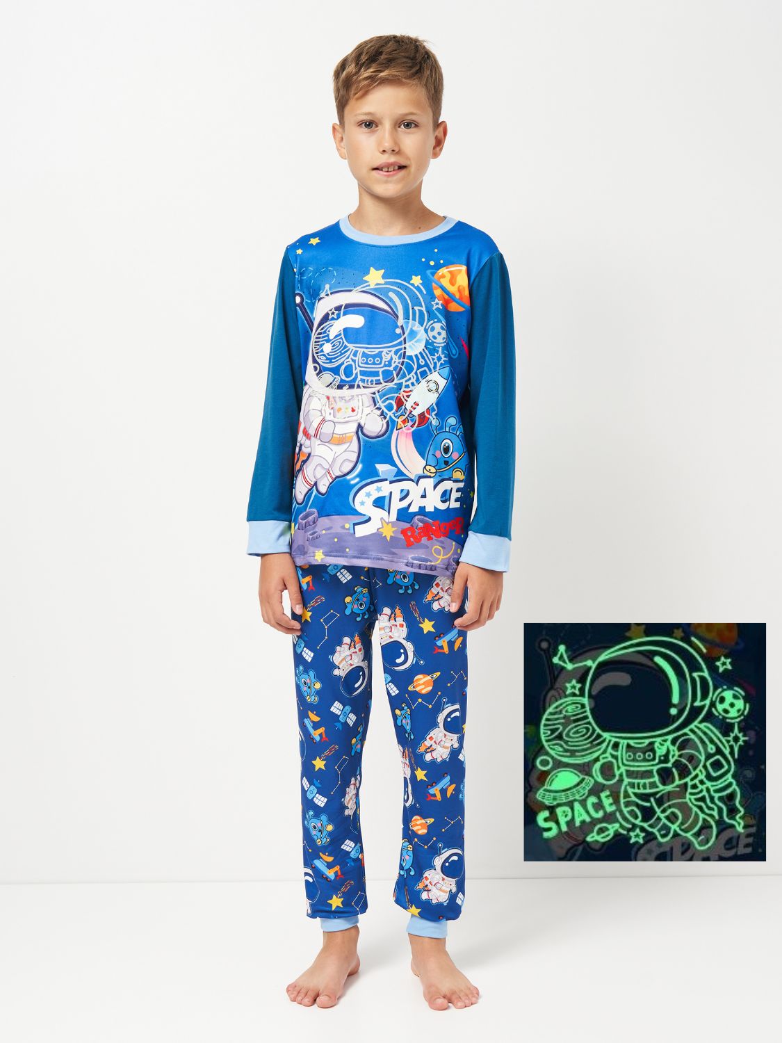 Пижама с Космонавтом | SPACE | светится в темноте фото
