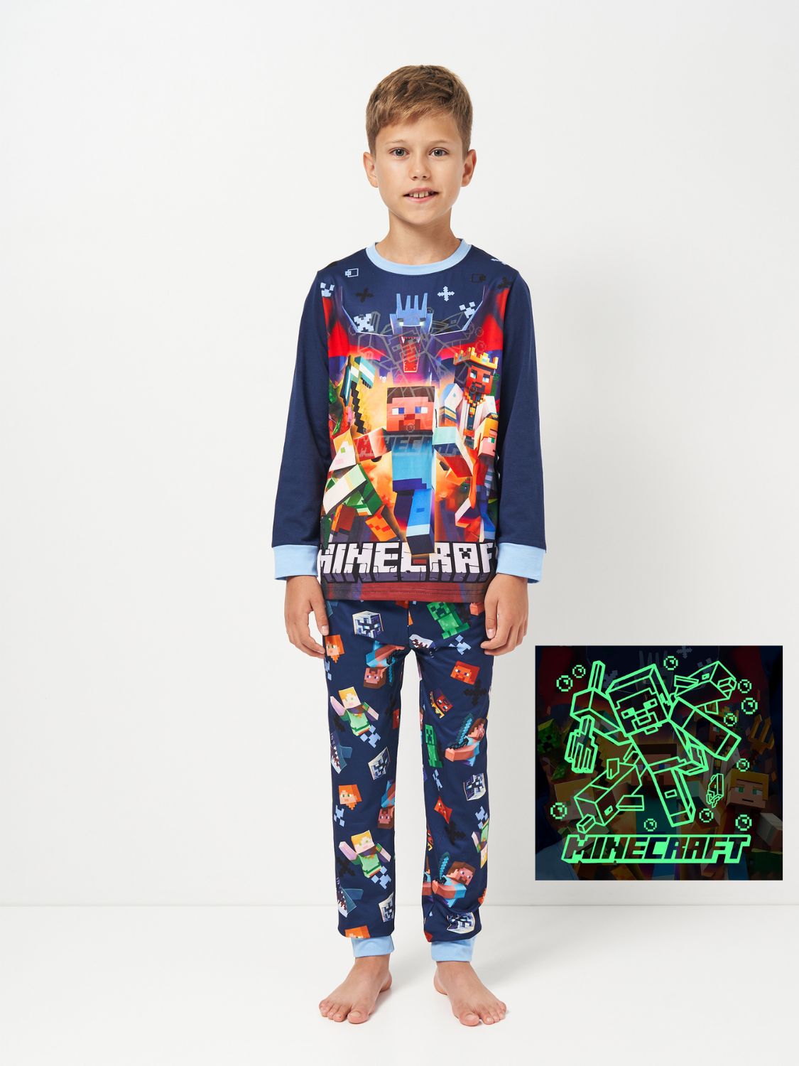 Пижама Майнкрафт 5 | MINECRAFT | светится в темноте фото